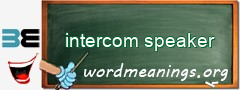 WordMeaning blackboard for intercom speaker
